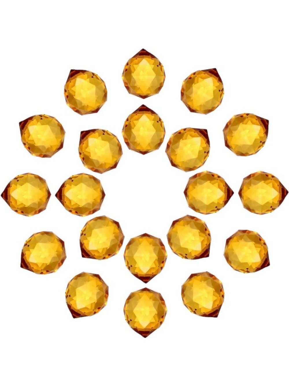 20Pack 30mm Crystal Ball Prisms - Decorative Sun Catcher Beads for Home